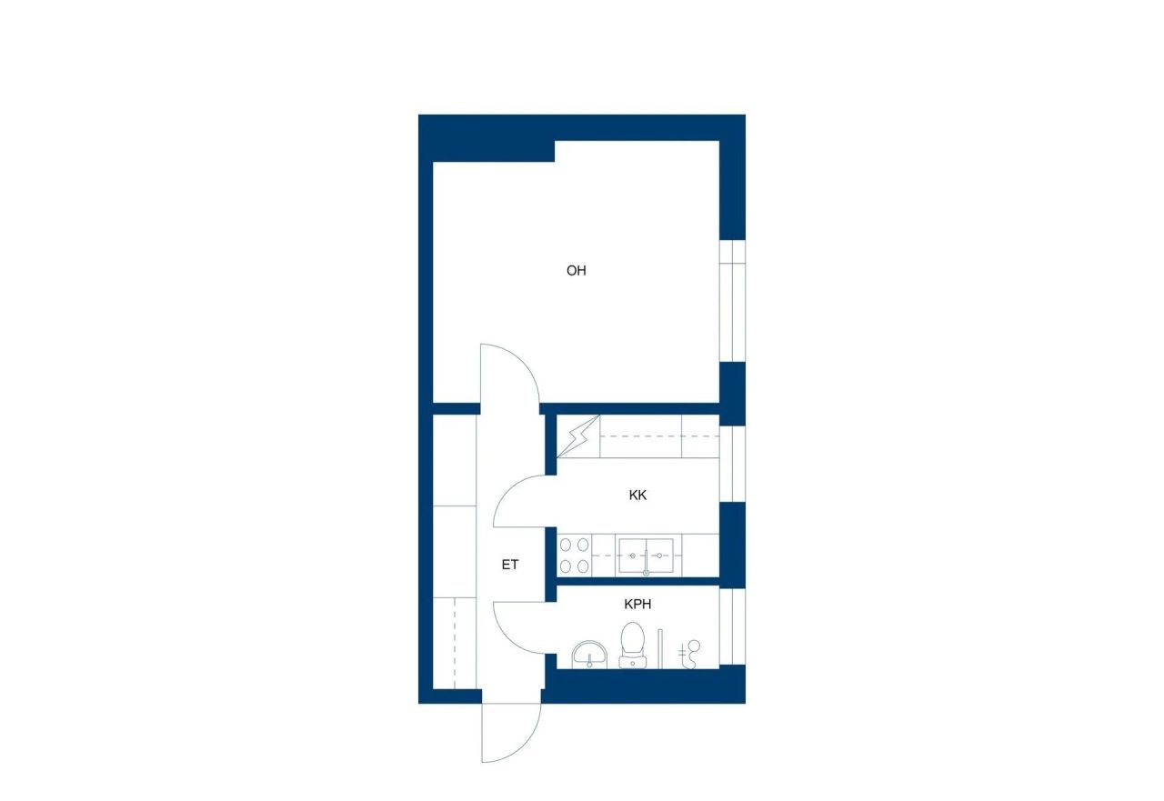 Квартира в Хямеэнлинна, Финляндия, 26 м² - фото 2