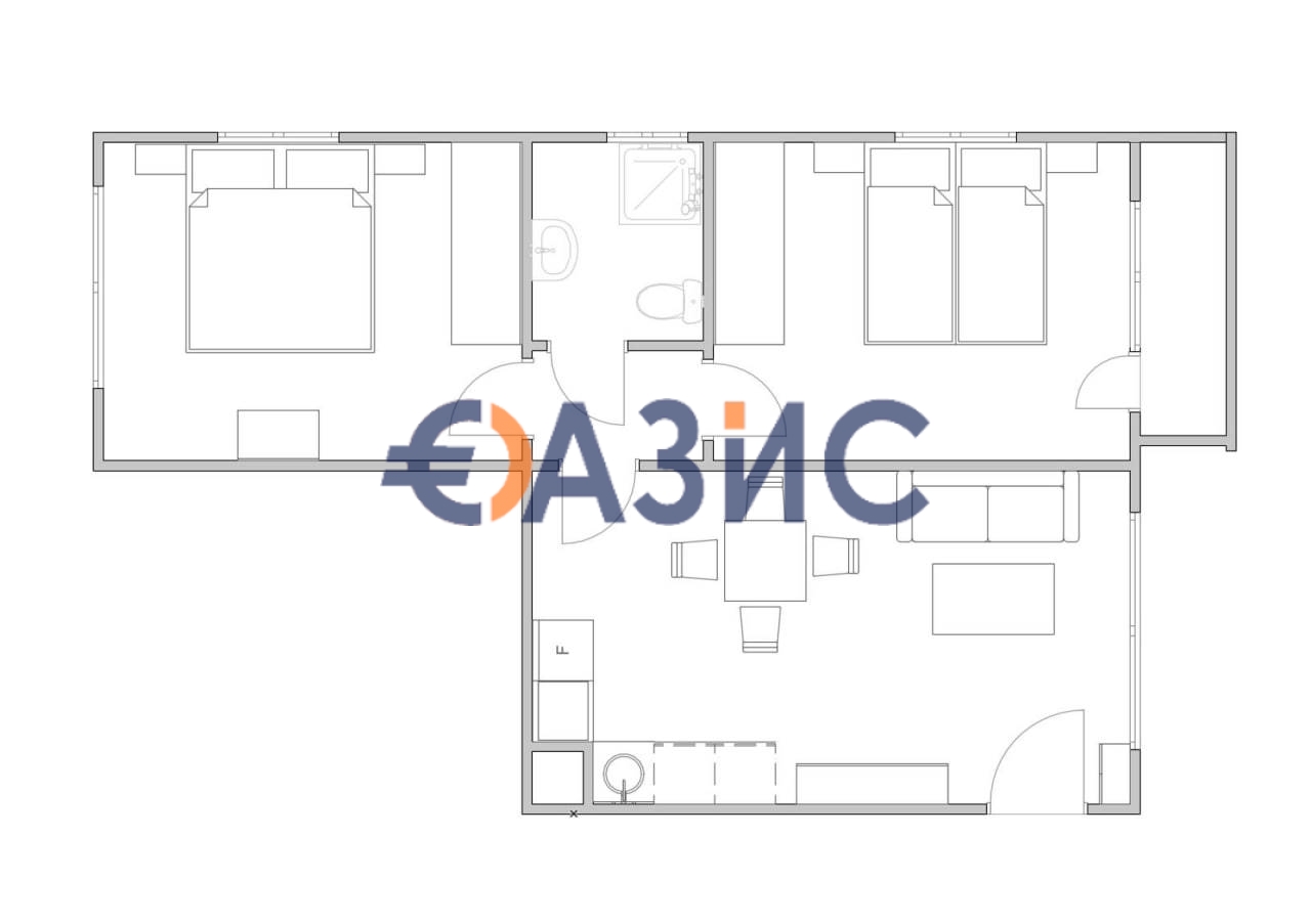 Апартаменты на Солнечном берегу, Болгария, 70 м² - фото 7