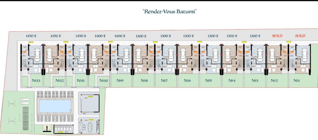 Таунхаус в Батуми, Грузия, 170 м² - фото 1