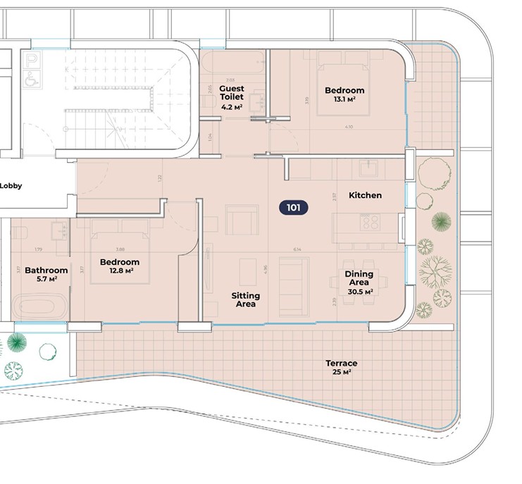 Апартаменты в Лимасоле, Кипр, 109 м² - фото 19