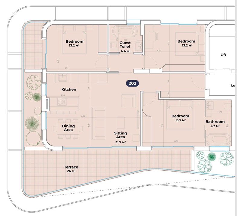 Апартаменты в Лимасоле, Кипр, 131 м² - фото 19