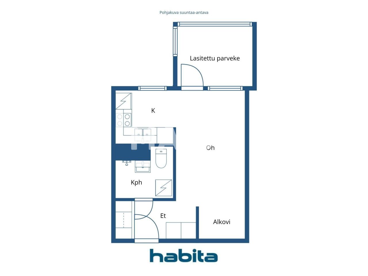Апартаменты в Хельсинки, Финляндия, 30.5 м² - фото 2
