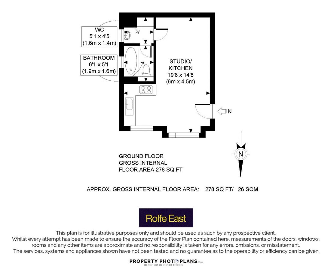 Квартира в Лондоне, Великобритания, 26 м² - фото 7