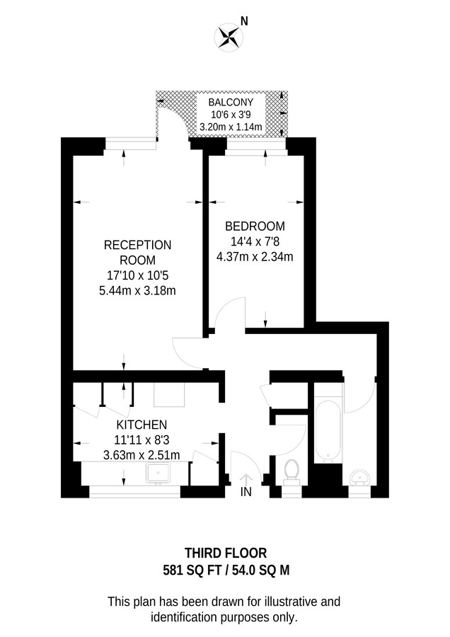 Квартира в Лондоне, Великобритания, 54 м² - фото 10