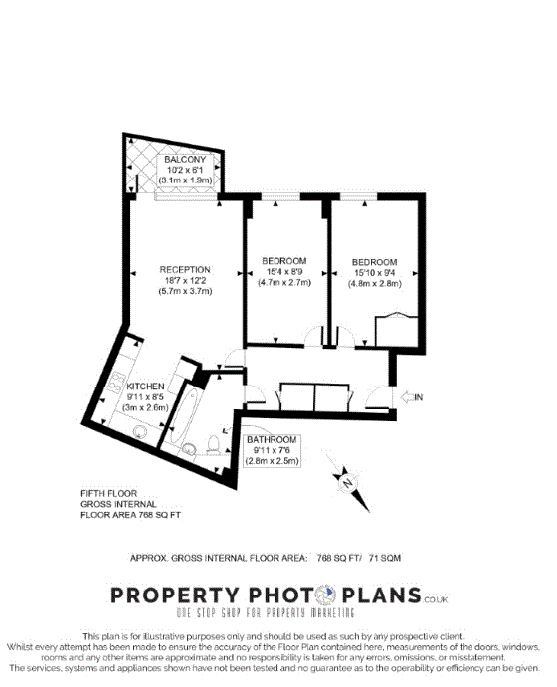 Квартира в Лондоне, Великобритания, 71 м² - фото 11