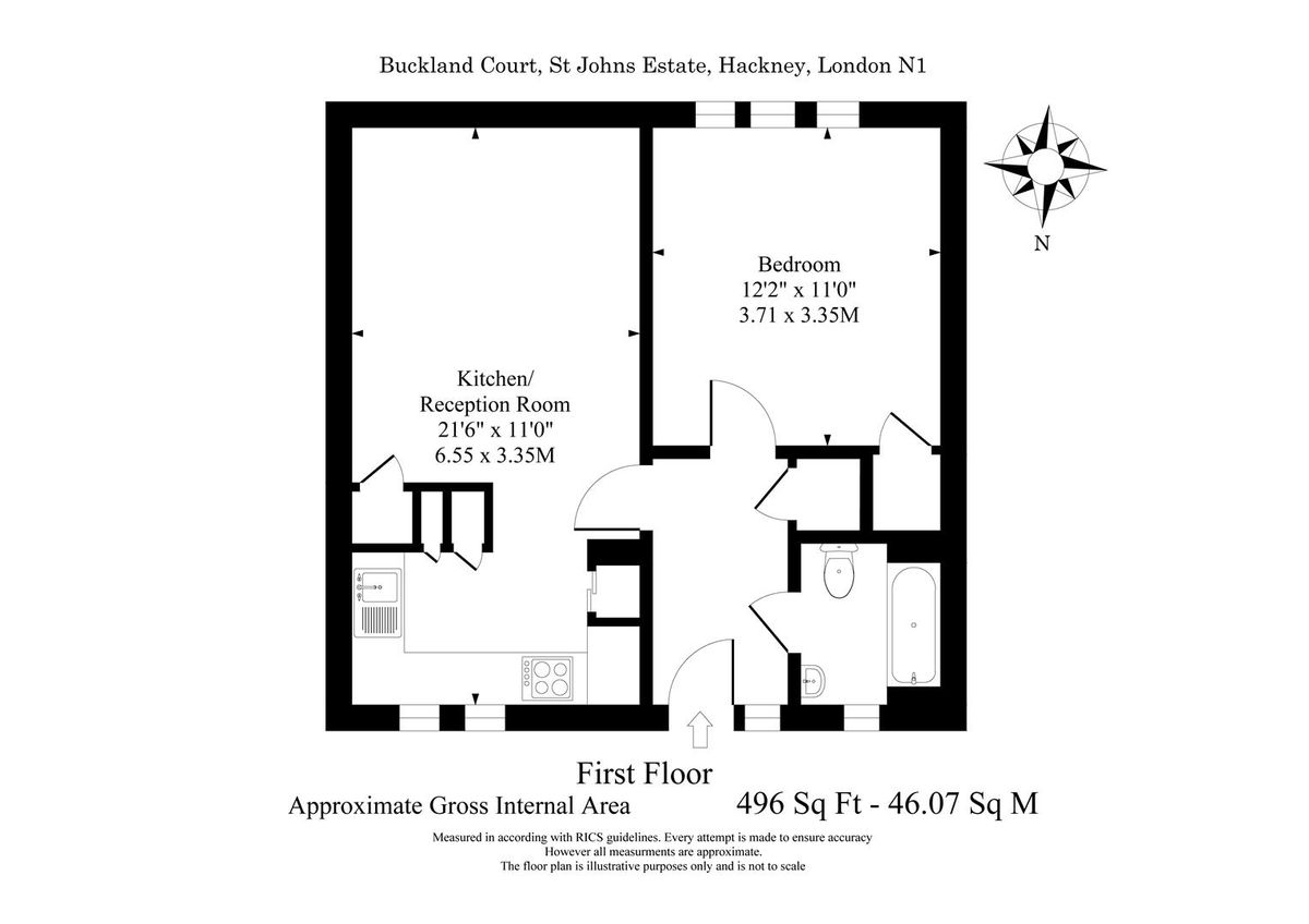 Квартира в Лондоне, Великобритания, 46 м² - фото 12