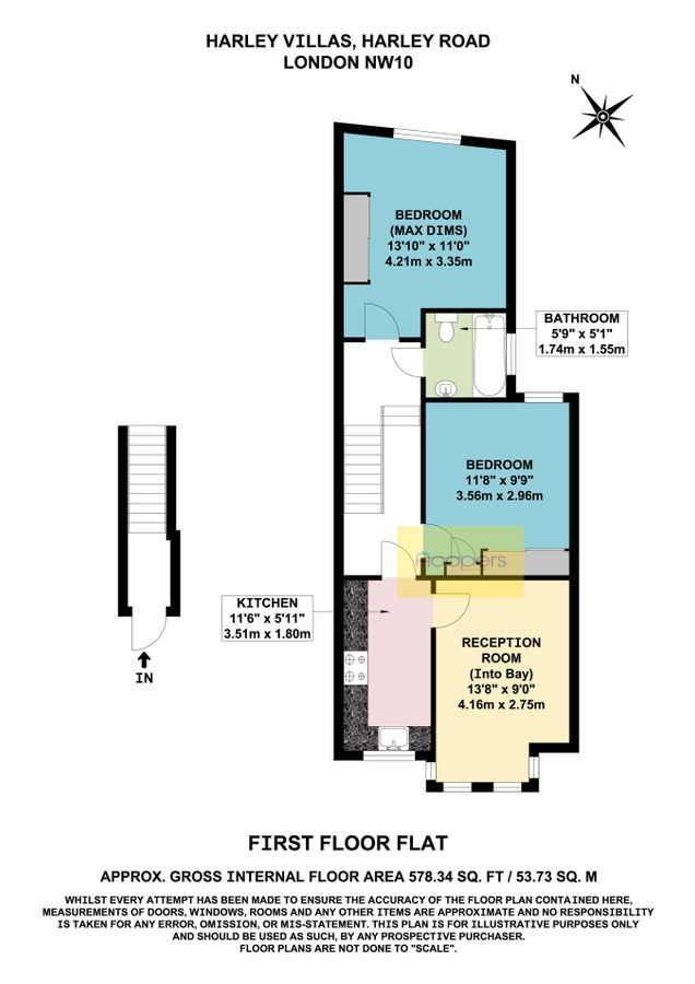 Квартира в Лондоне, Великобритания, 54 м² - фото 14