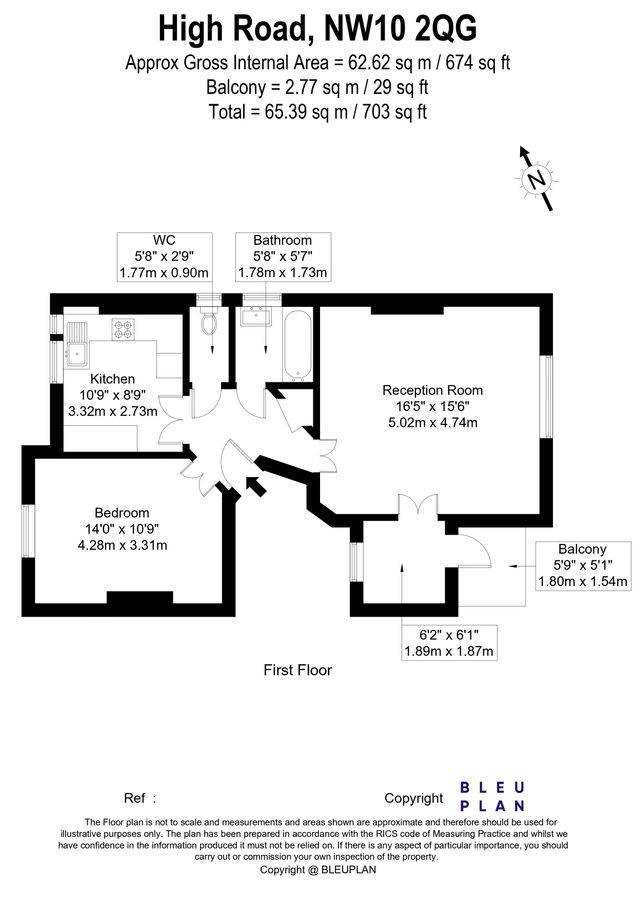 Квартира в Лондоне, Великобритания, 65 м² - фото 16