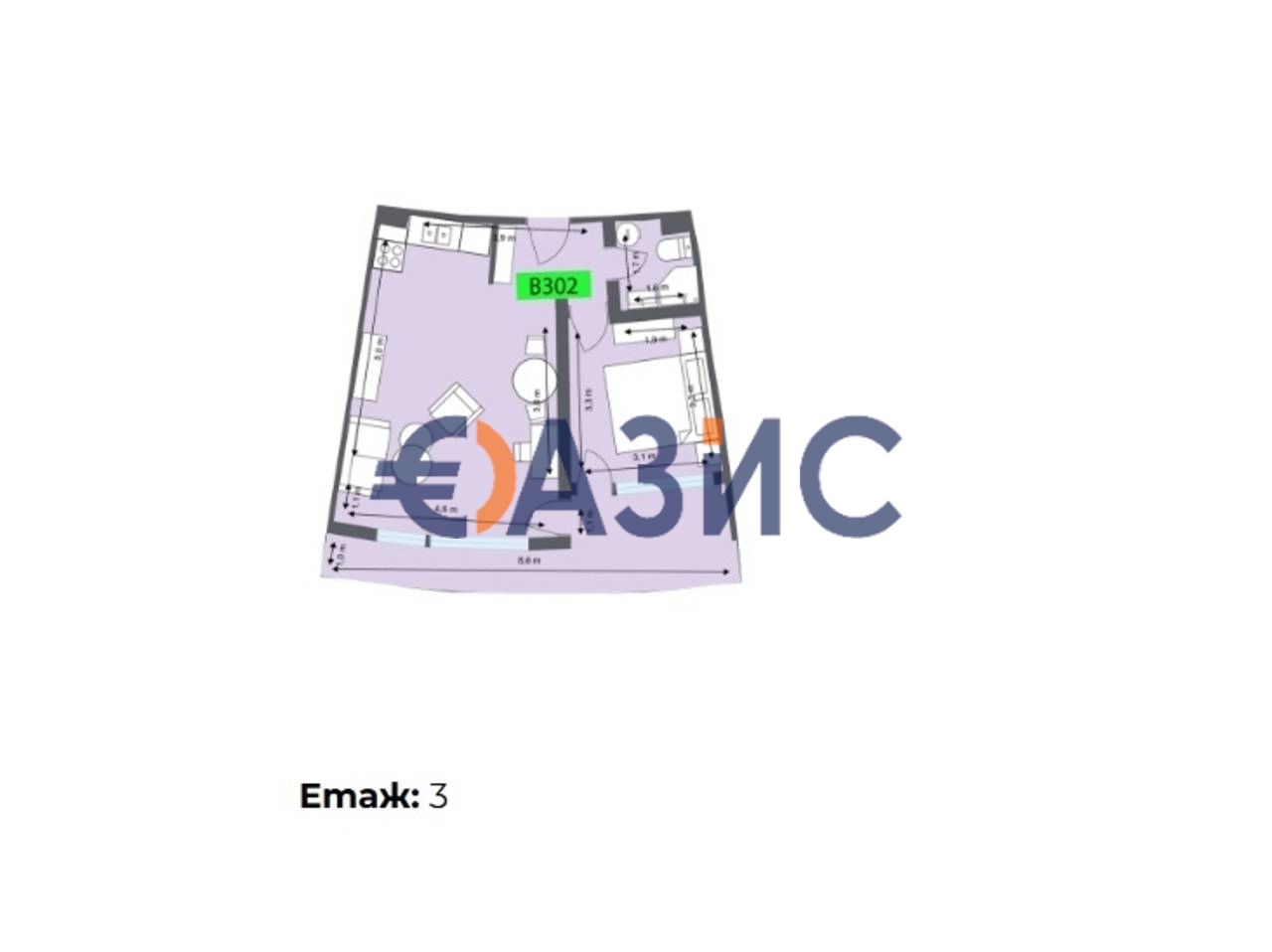 Апартаменты в Обзоре, Болгария, 65.5 м² - фото 6