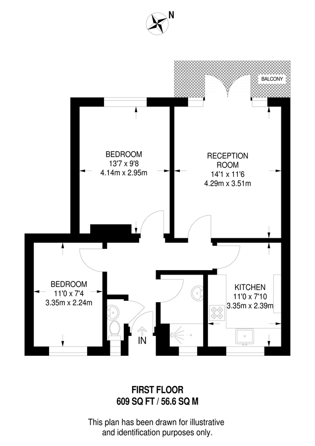 Квартира в Лондоне, Великобритания, 57 м² - фото 9
