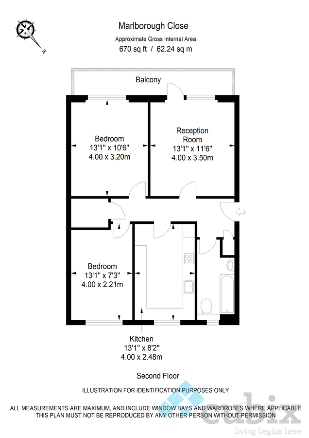 Квартира в Лондоне, Великобритания, 62 м² - фото 10
