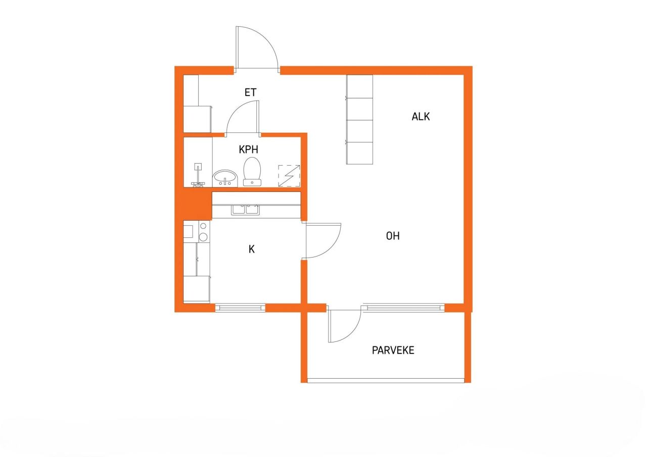 Квартира в Котке, Финляндия, 33 м² - фото 2