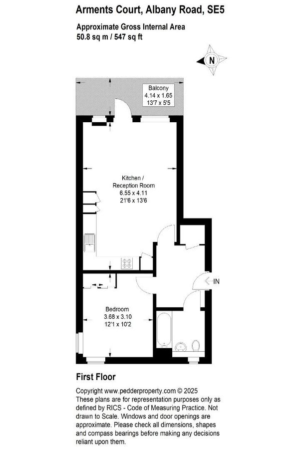 Квартира в Лондоне, Великобритания, 51 м² - фото 13