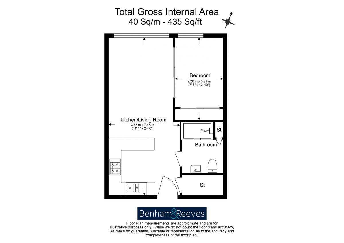 Квартира в Лондоне, Великобритания, 40 м² - фото 14