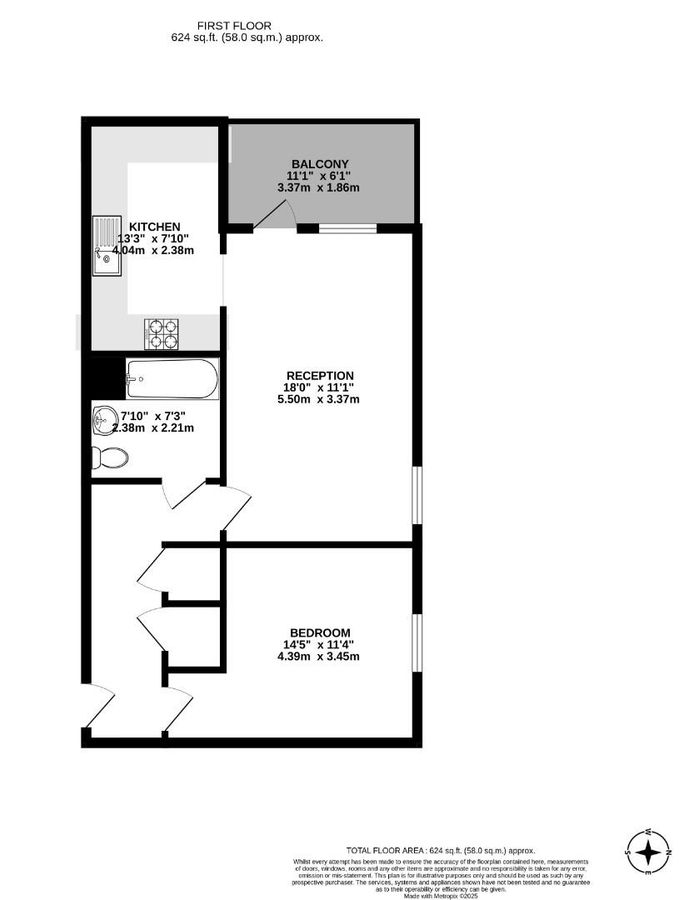 Квартира в Лондоне, Великобритания, 58 м² - фото 14