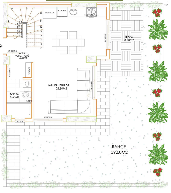 Квартира в Анталии, Турция, 40 м² - фото 15