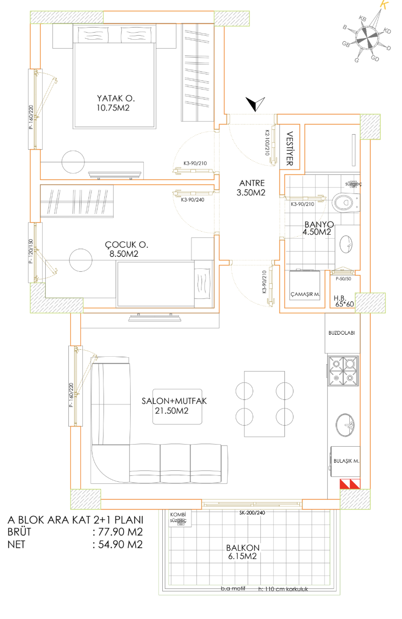 Квартира в Анталии, Турция, 40 м² - фото 11