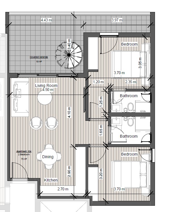 Апартаменты в Пафосе, Кипр, 94 м² - фото 9