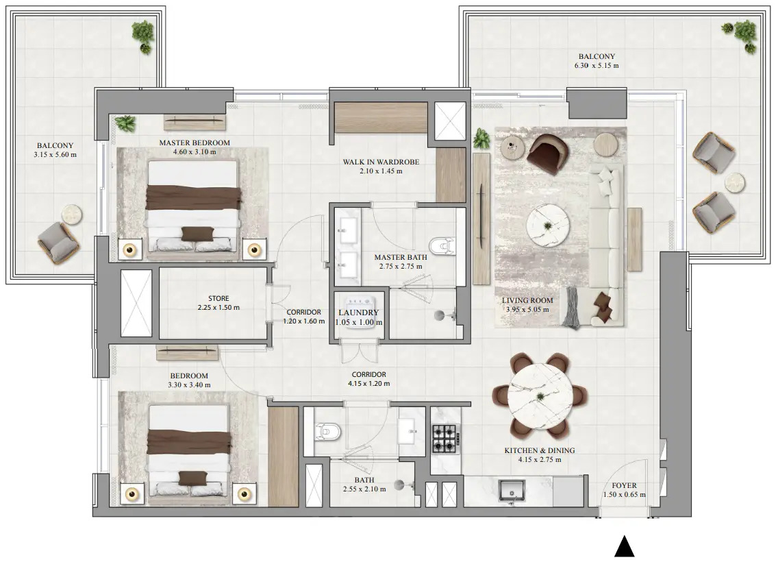 Квартира в Дубае, ОАЭ, 130 м² - фото 11