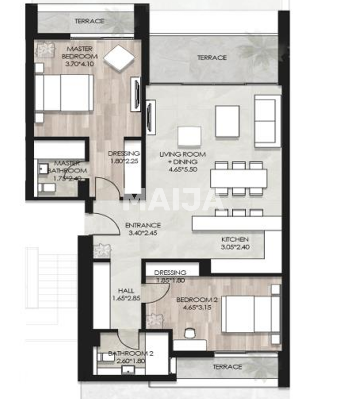 Апартаменты в Хургаде, Египет, 116 м² - фото 2