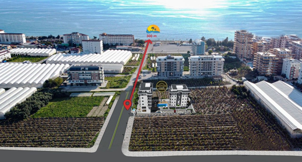 Апартаменты в Алании, Турция, 55 м² - фото 1