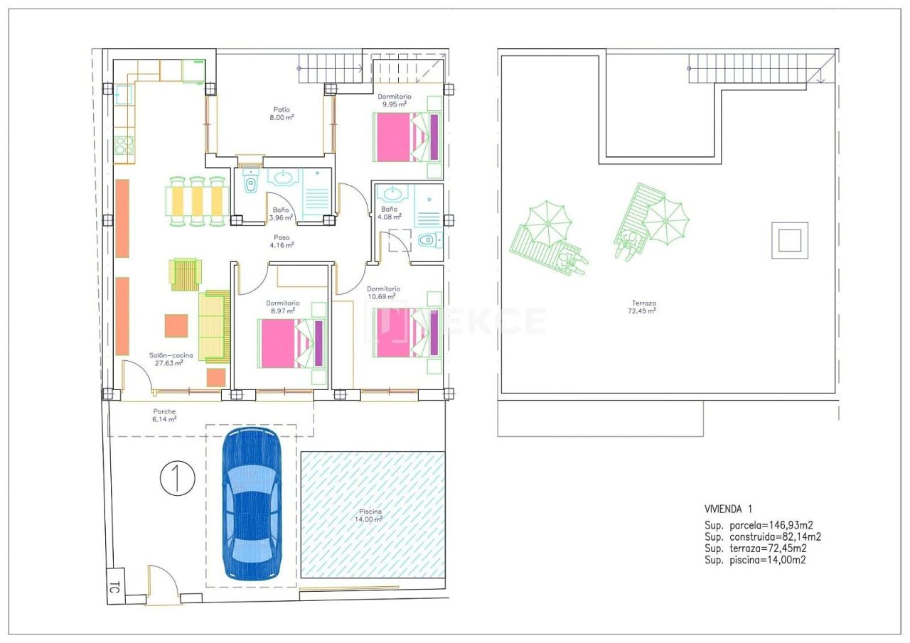 Вилла Авилесес, Испания, 82 м² - фото 11