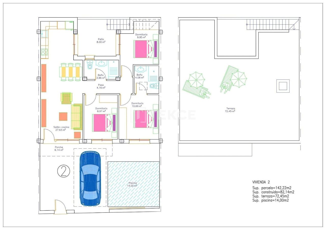 Вилла Авилесес, Испания, 82 м² - фото 12