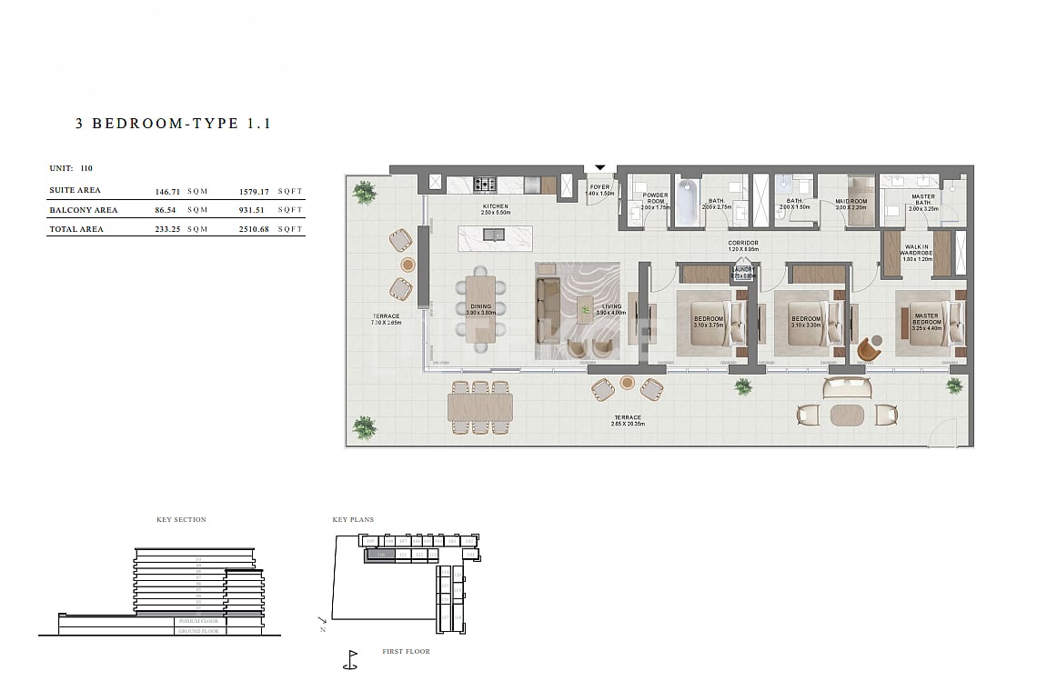 Апартаменты в Дубае, ОАЭ, 173 м² - фото 12