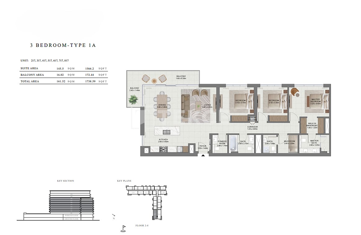 Апартаменты в Дубае, ОАЭ, 173 м² - фото 13