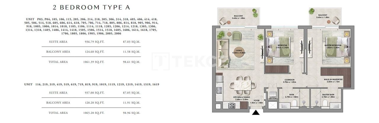 Апартаменты в Дубае, ОАЭ, 188 м² - фото 13