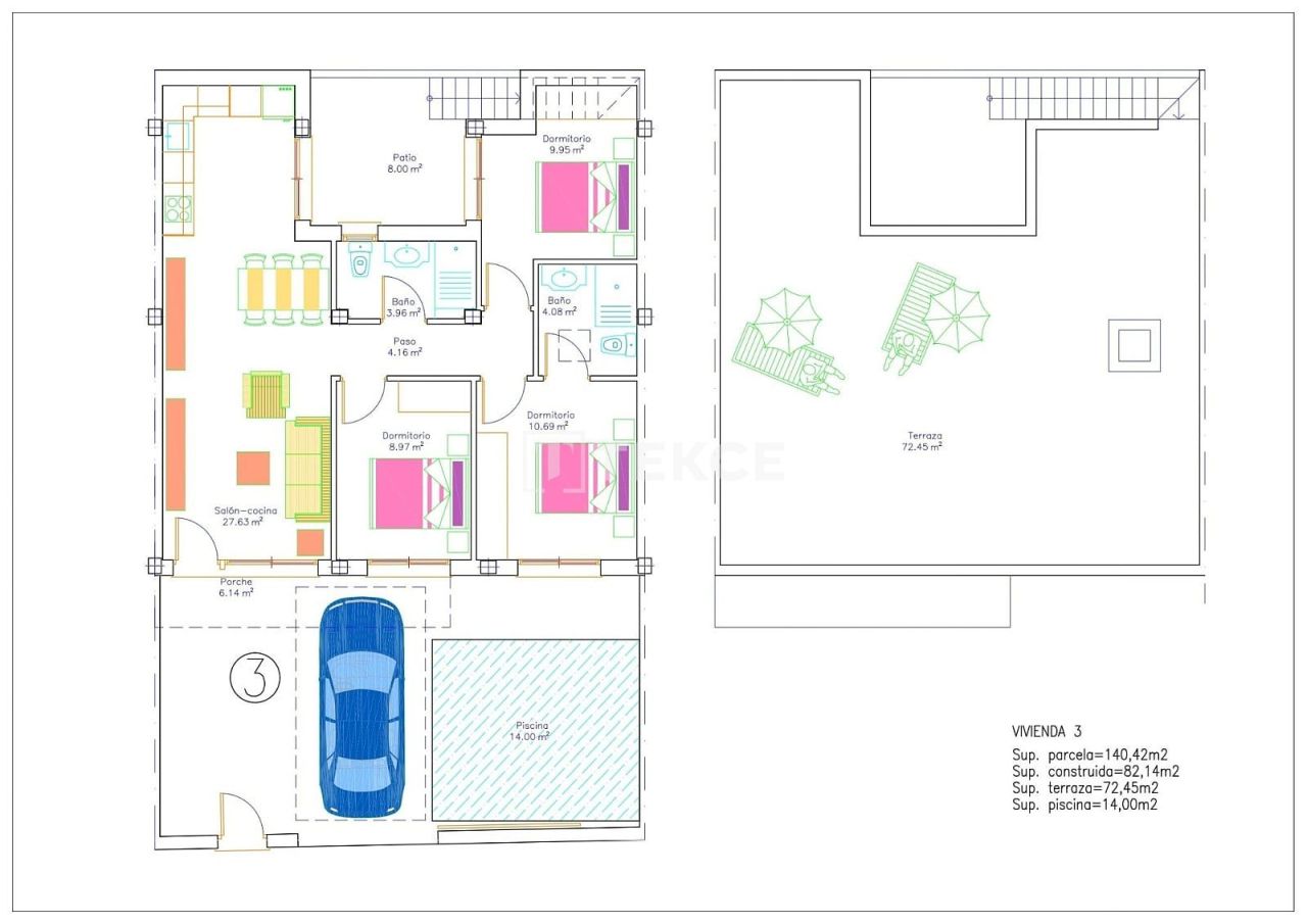 Вилла Авилесес, Испания, 82 м² - фото 13