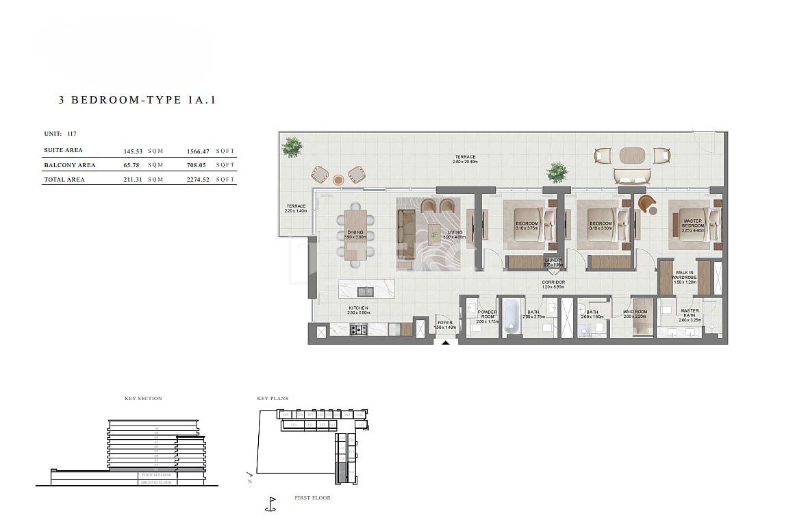 Апартаменты в Дубае, ОАЭ, 173 м² - фото 14