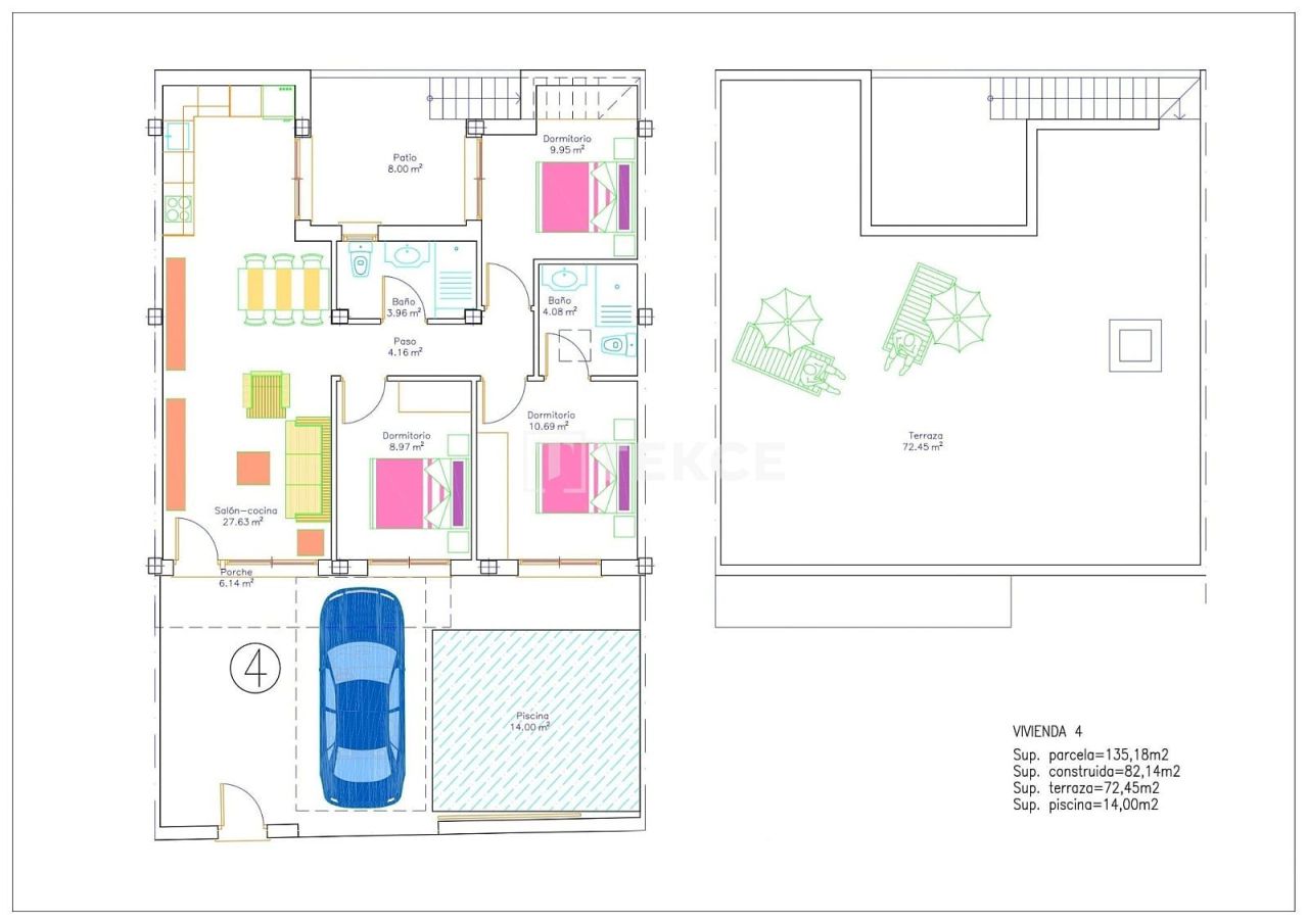 Вилла Авилесес, Испания, 82 м² - фото 14