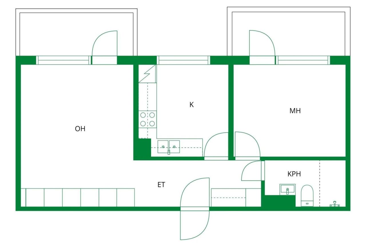 Квартира в Пиексямяки, Финляндия, 49 м² - фото 2