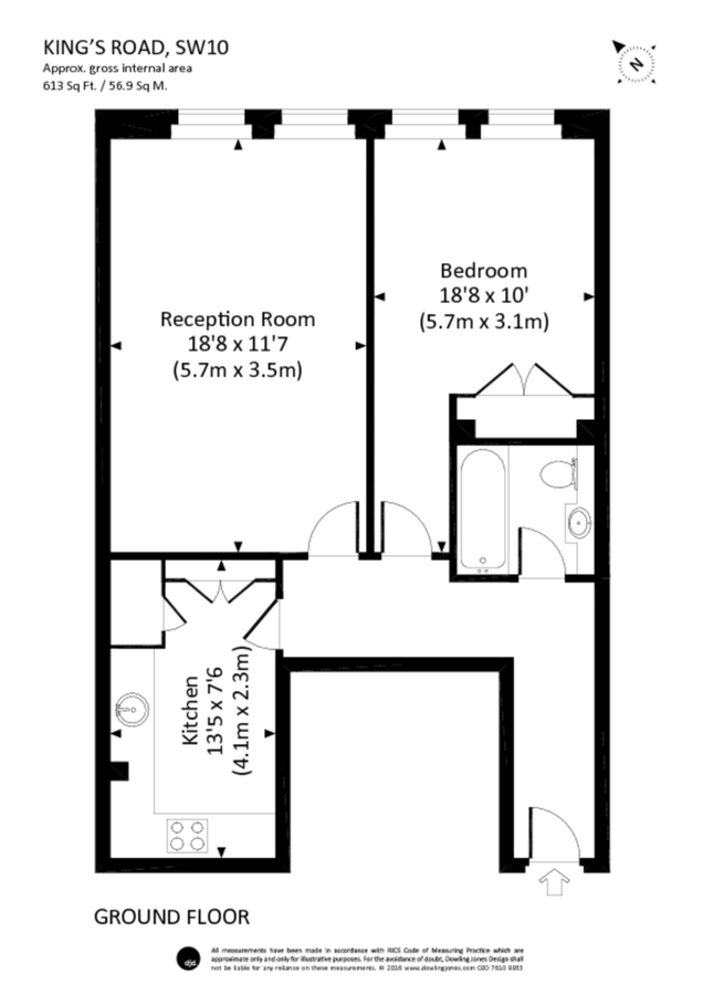Квартира в Лондоне, Великобритания, 57 м² - фото 9
