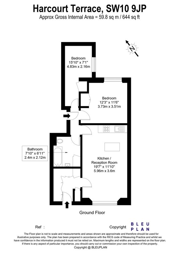Квартира в Лондоне, Великобритания, 60 м² - фото 10