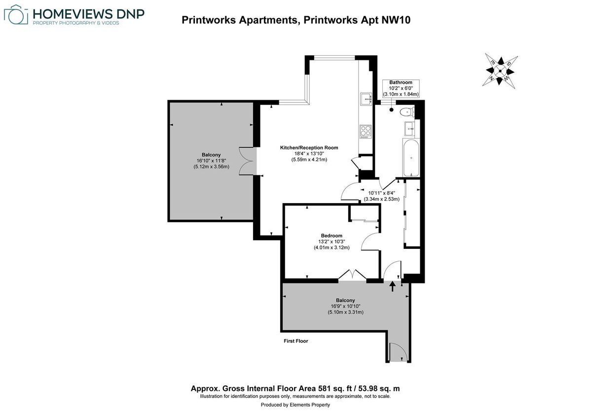 Квартира в Лондоне, Великобритания, 54 м² - фото 14