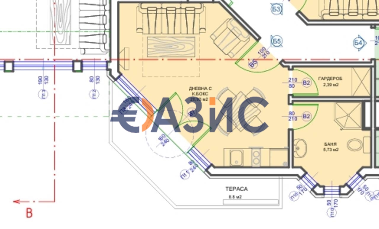 Апартаменты в Кошарице, Болгария, 63.9 м² - фото 3