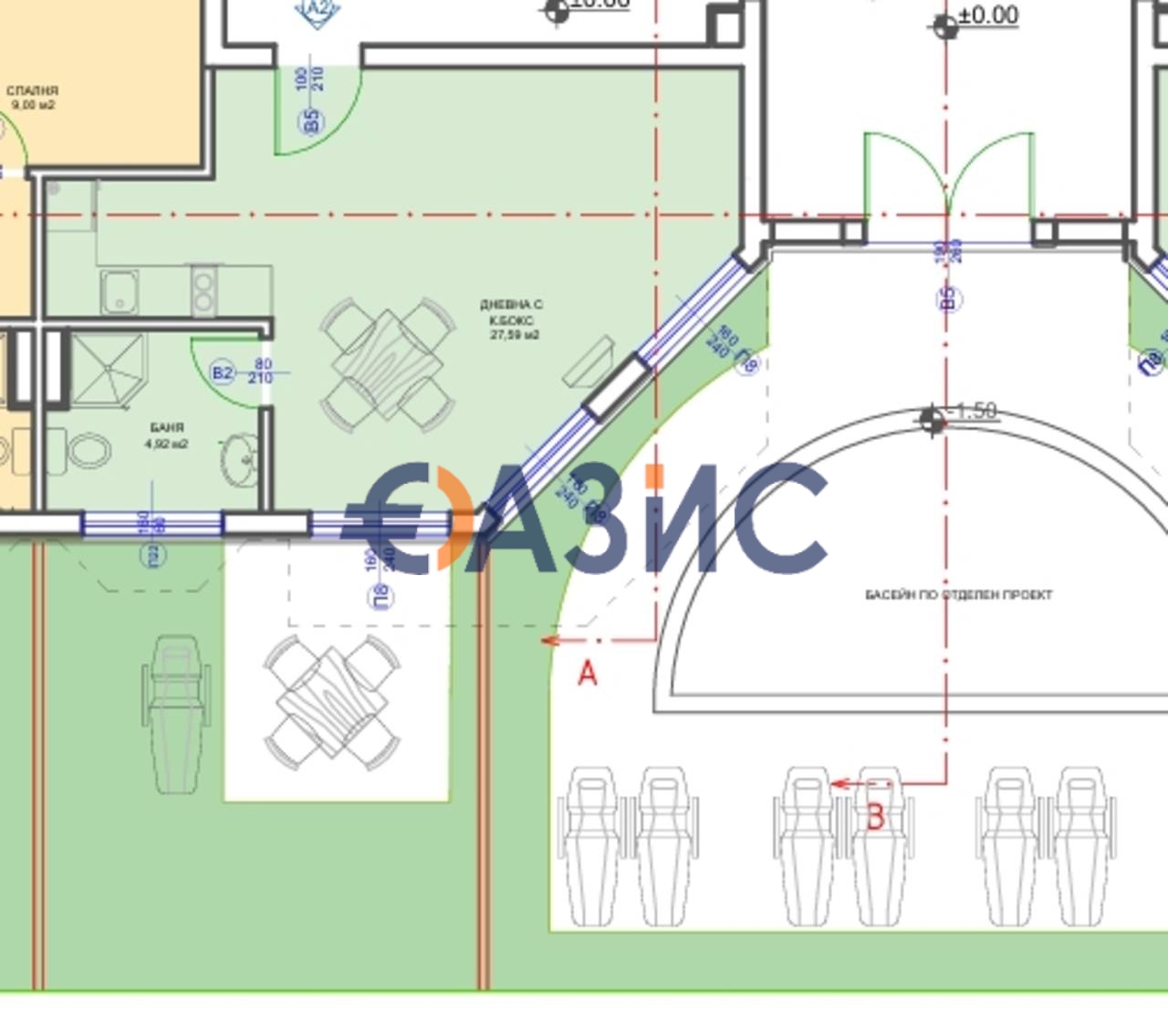 Апартаменты в Кошарице, Болгария, 84.3 м² - фото 3