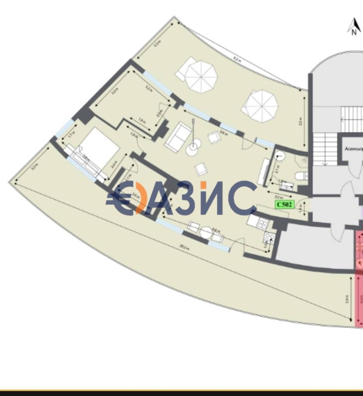 Апартаменты в Обзоре, Болгария, 215.7 м² - фото 4
