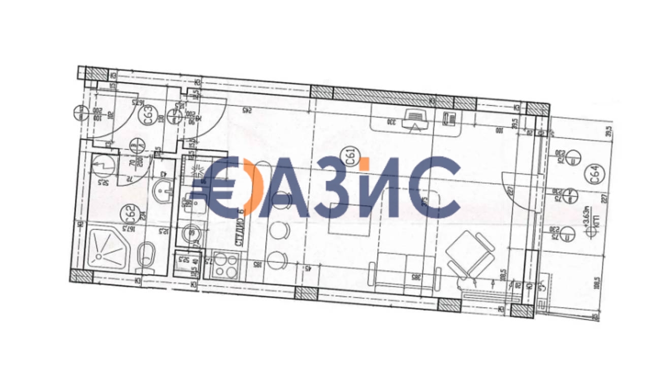 Апартаменты в Несебре, Болгария, 55.8 м² - фото 11
