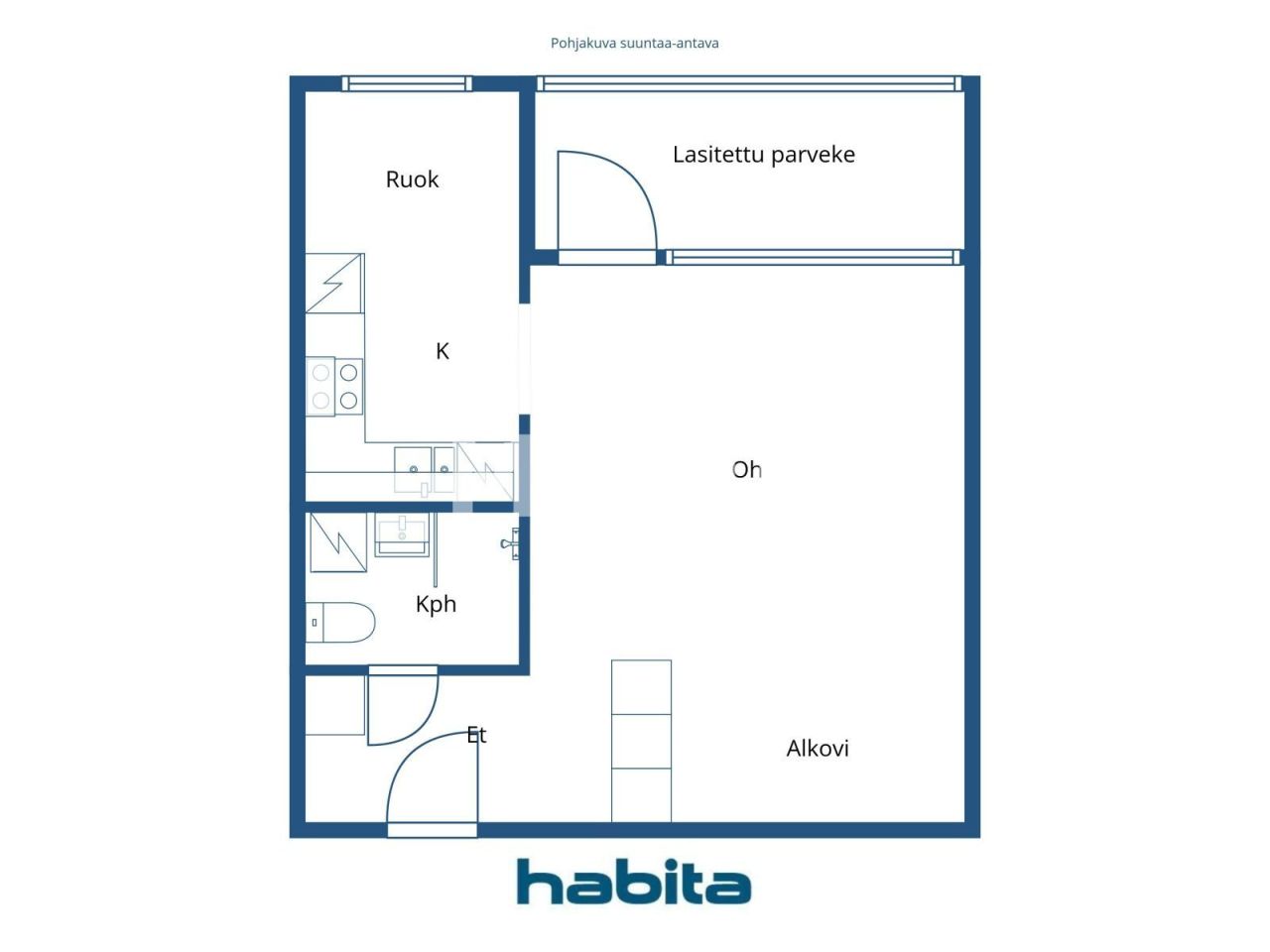 Апартаменты в Эспоо, Финляндия, 39.5 м² - фото 2