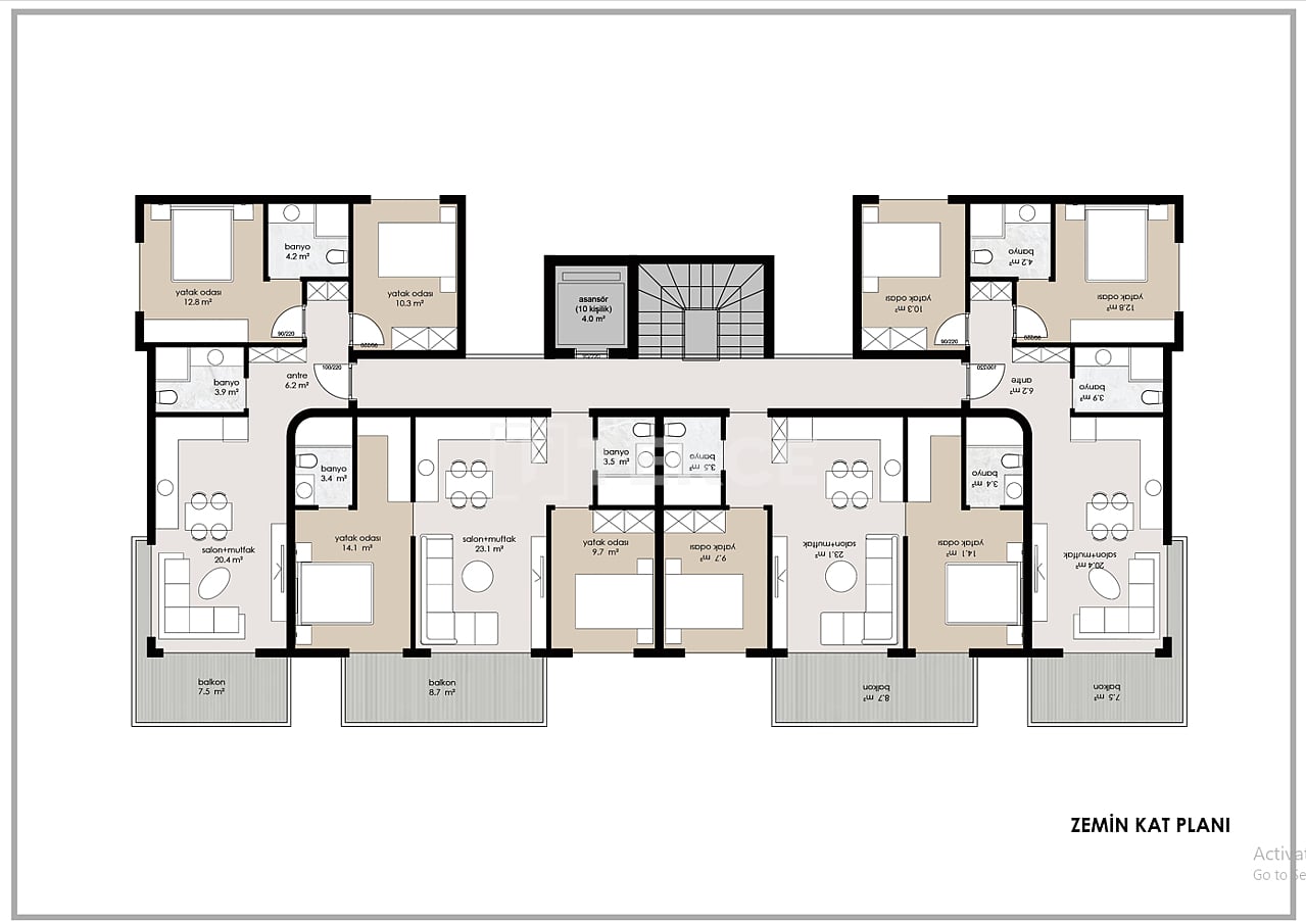 Апартаменты в Алании, Турция, 141 м² - фото 12