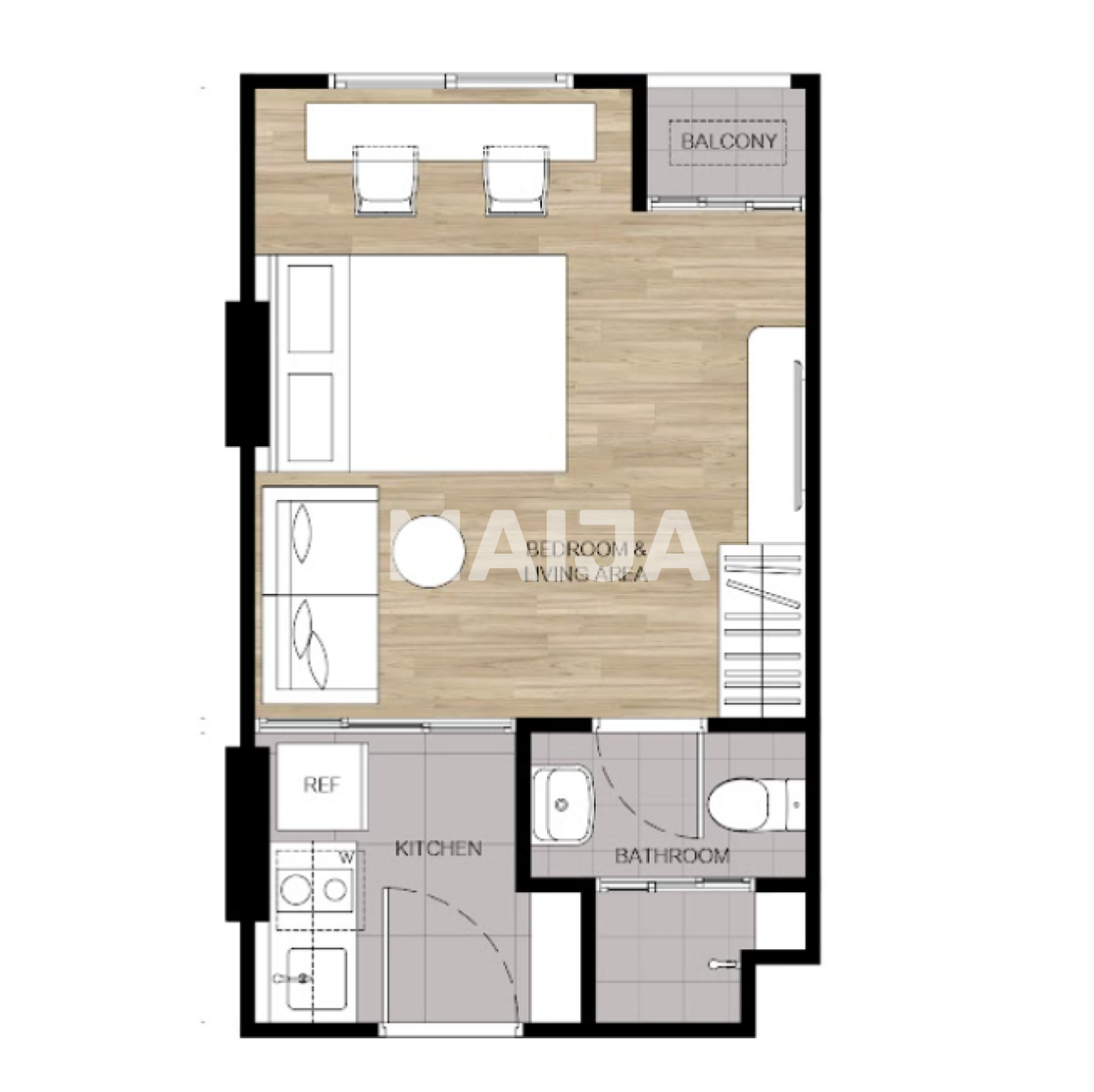 Апартаменты на острове Пхукет, Таиланд, 25 м² - фото 2