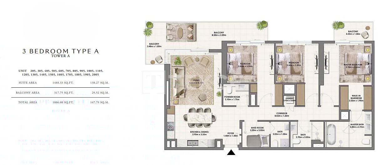 Апартаменты в Дубае, ОАЭ, 180 м² - фото 11