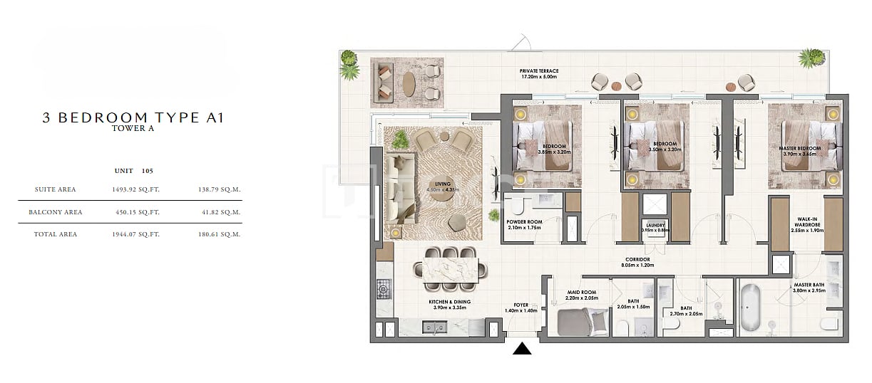 Апартаменты в Дубае, ОАЭ, 180 м² - фото 12