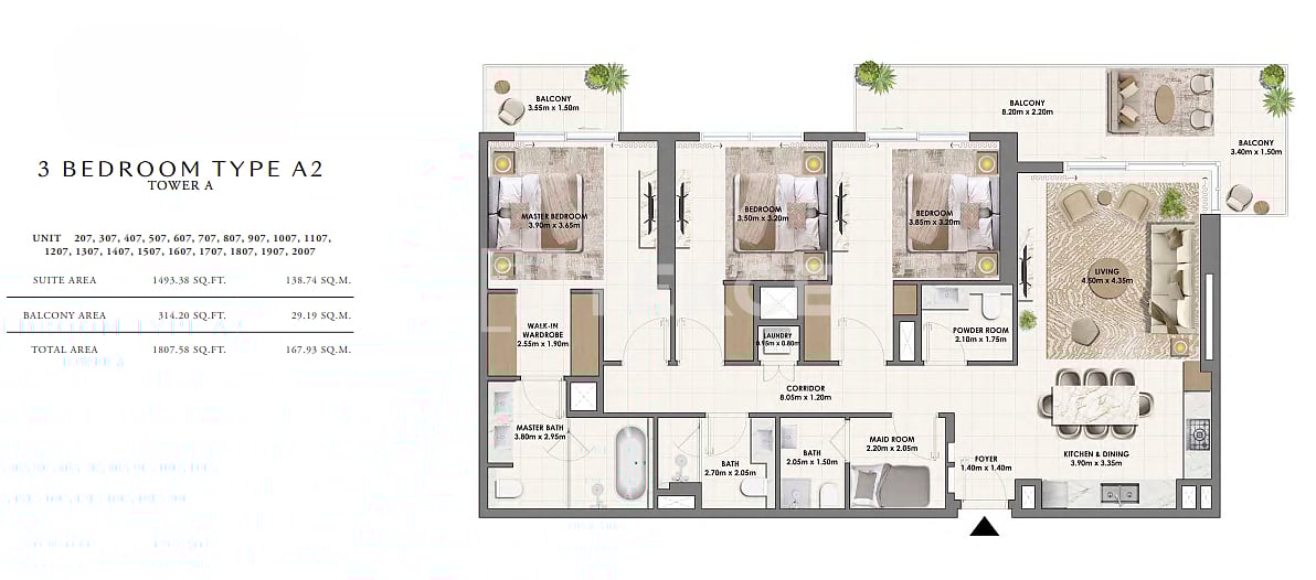 Апартаменты в Дубае, ОАЭ, 180 м² - фото 13