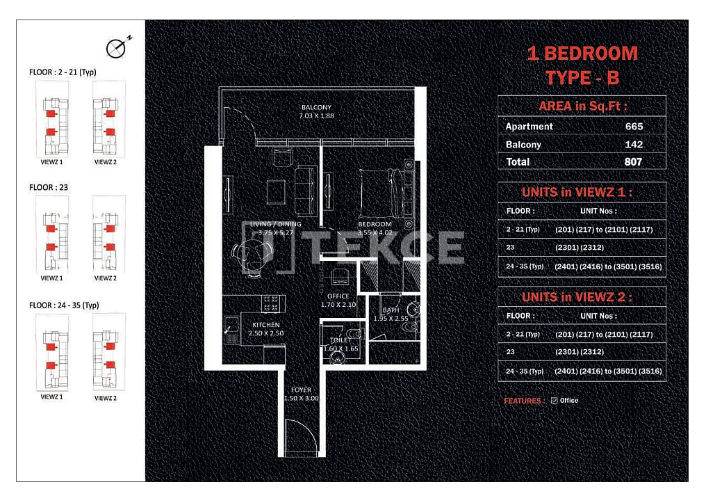 Апартаменты в Дубае, ОАЭ, 74 м² - фото 15