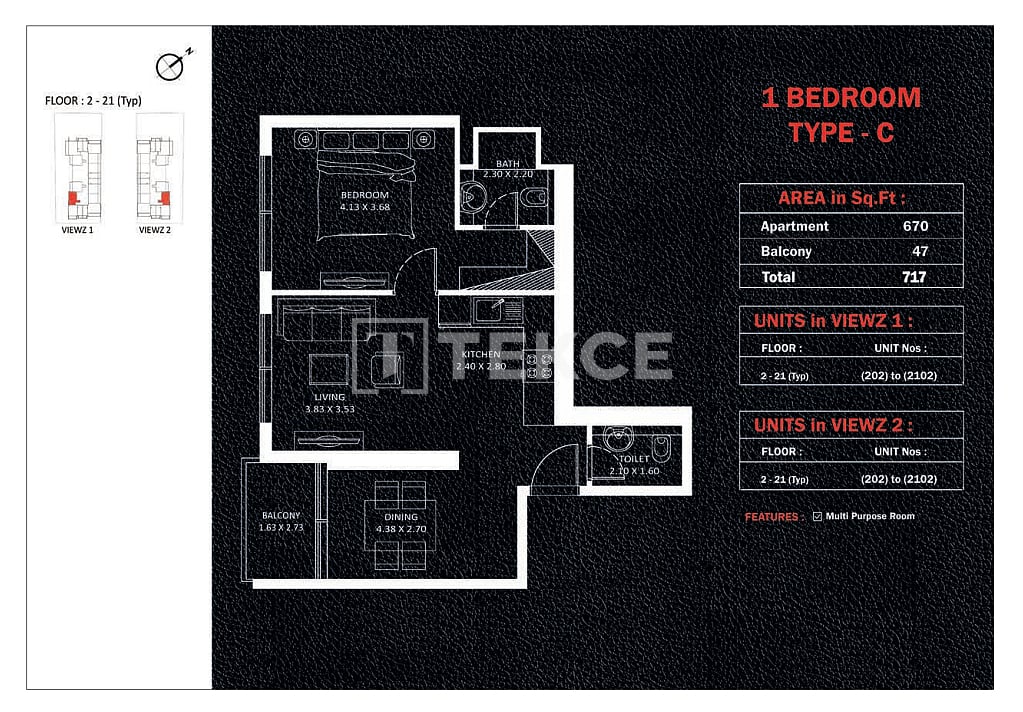 Апартаменты в Дубае, ОАЭ, 74 м² - фото 16