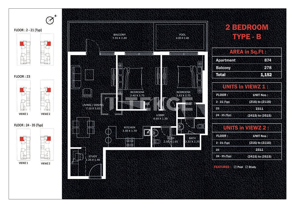 Апартаменты в Дубае, ОАЭ, 74 м² - фото 19